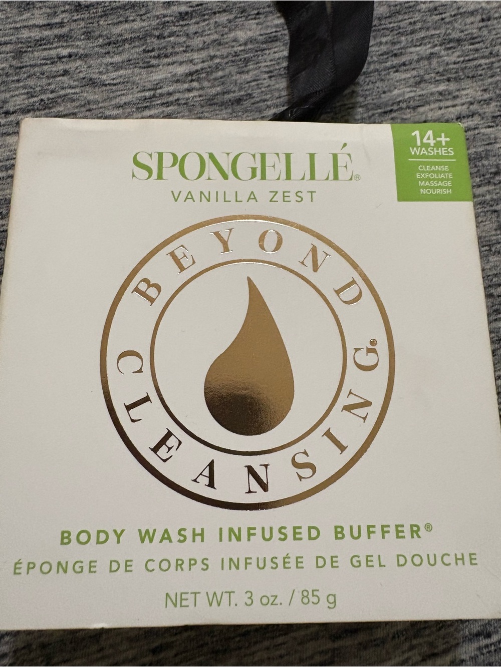 Spongellé Vanilla Zest Body Wash Infused Buffer - White/Gold